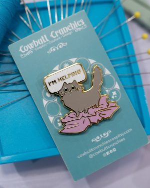 Cosplay Cat Enamel Pin - I'm Helping